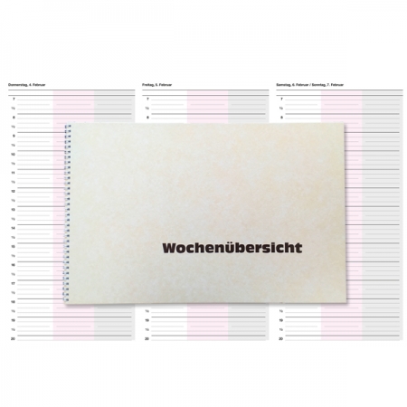 Wochenübersichtsblock mit Datum 2026 Wochenübersichtsblock mit Datum 2026