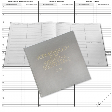 Vormerkbuch für Patientenbestellung 2026 (Fadenheftung) Vormerkbuch für Patientenbestellung 2026 (Fadenheftung)